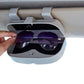 Car Sunglasses Card Storage Box with Clip for Auto Visor