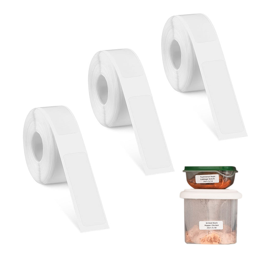 3 Rolls Label Paper for Phomemo D30 Self Adhesive Thermal Labels for Office Study Home
