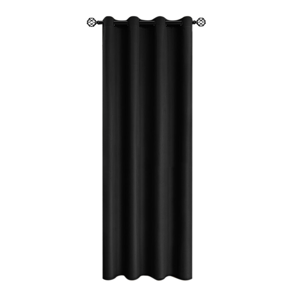 Blackout Curtain Panel with Black Liner Heat & Light Blocking Drapes