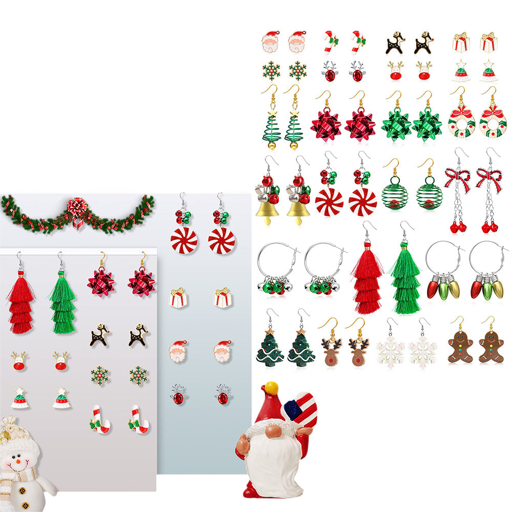 23 Pairs Christmas Earrings Fashion Jewellery for Women Festive Accessories