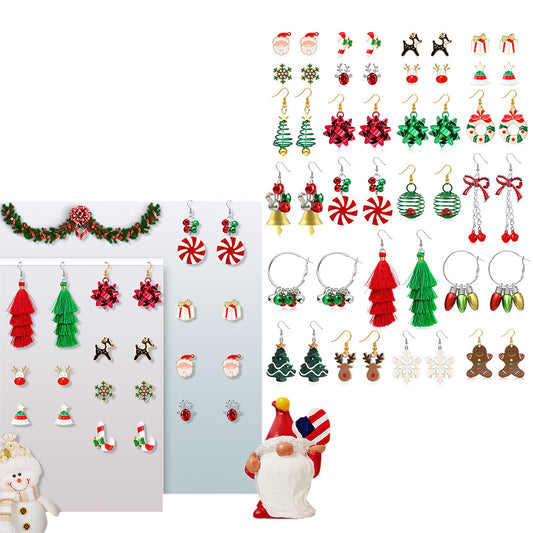 23 Pairs Christmas Earrings Fashion Jewellery for Women Festive Accessories