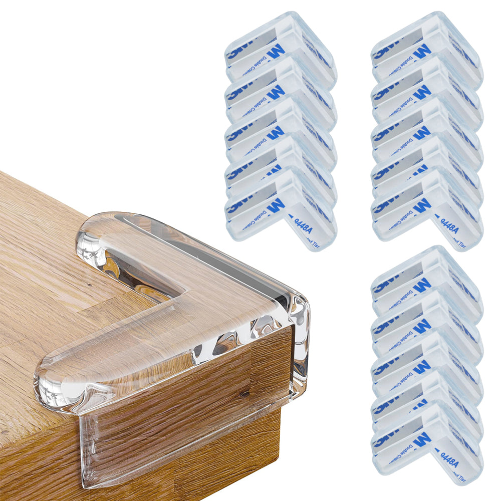 16Pcs L-Shape Desk Edge Soft Protectors for Furniture Sharp Corner Guard