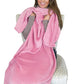 Travel Blanket And Pillow With Backpack Clip For Airplanes Essential Accessories