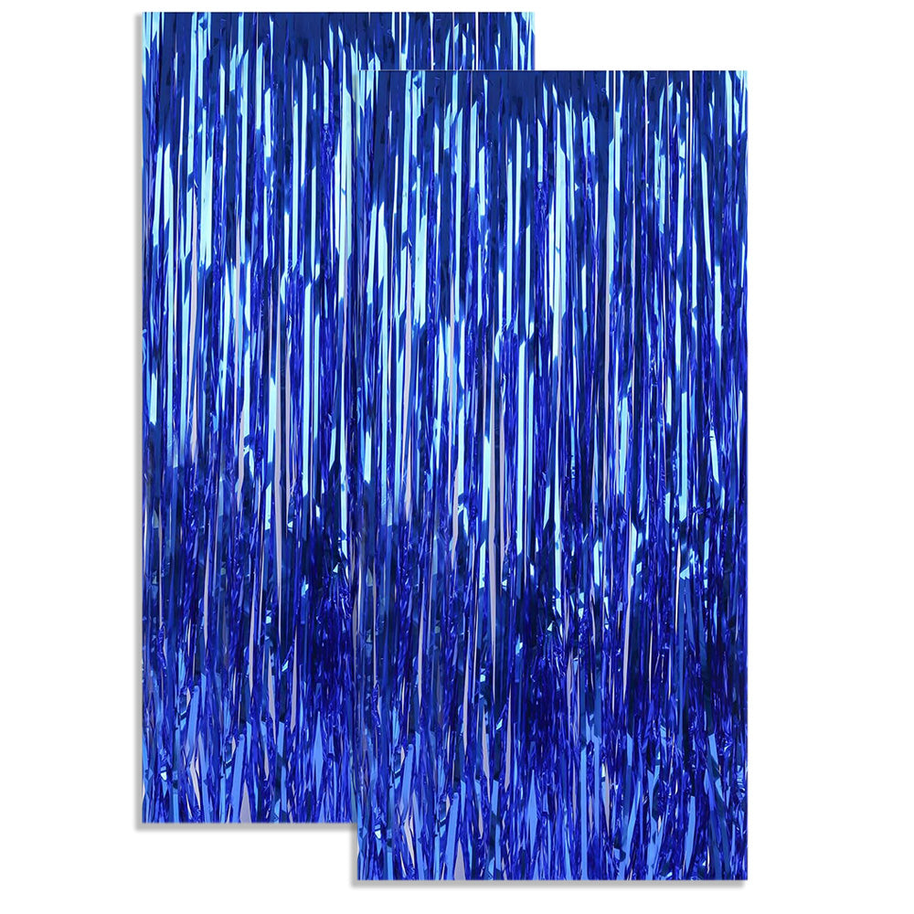 2Pcs 2m Metallic PET Foil Fringe Door Curtains for Party Backdrops