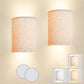 2Pcs Battery Operated 3 Colours Fixture Dimmable Wall Sconces Set