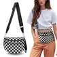 Checkered Crossbody Bag Bum Bag Women Sling Bag