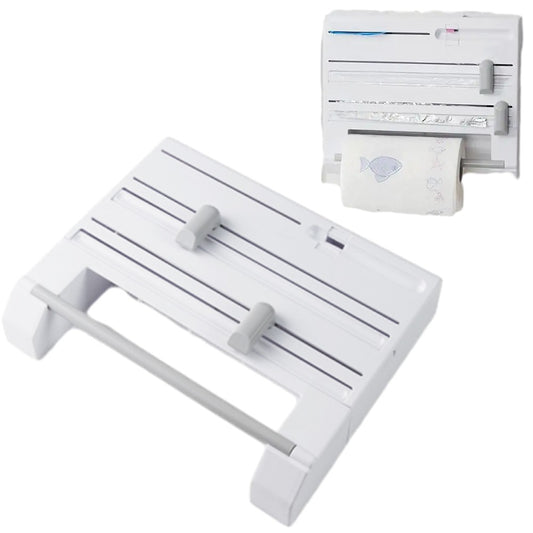 6 in 1 Adhesive Kitchen Towel Foil Roll Rack Film Dispenser