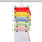Space Saving Hanging Pants Organizer with 12 Clips and 360 Degrees Swivel Hook
