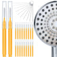 Shower Head Cleaning Brush Set Anti-Clogging with Storage Box for Bathroom