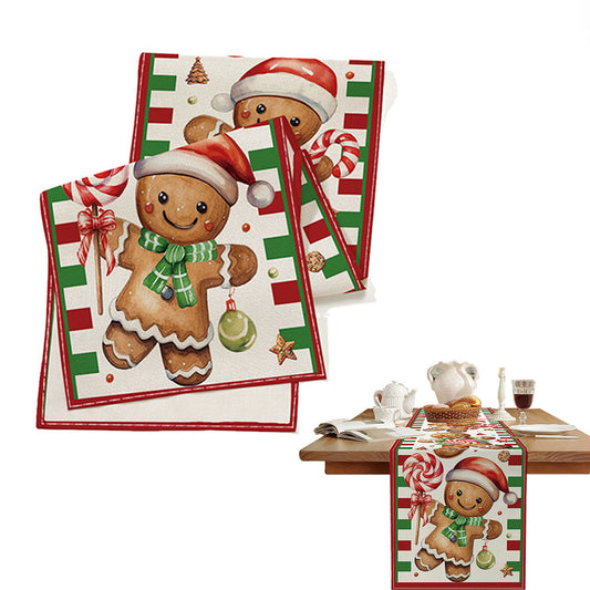 180x33CM Christmas Table Runner Xmas Party Dinning Table Flag Decor