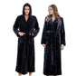Winter Long Flannel Hooded Bath Robe