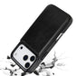 Leather Wallet Case for iPhone 17 Series Double Secure Flip Closure Full Body Drop Defense-Black