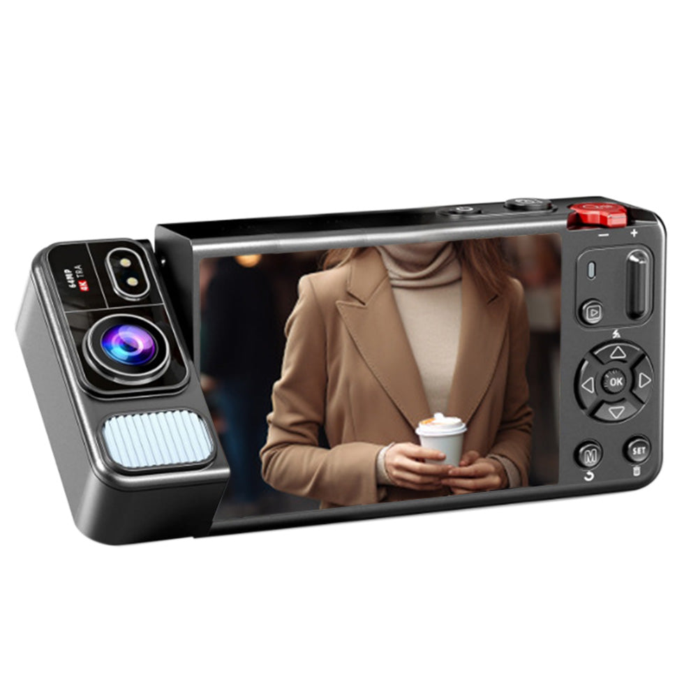 Digital Camera with 270 Degree Rotating Lens for Selfie Vlog