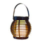 Portable Simulated Rattan Flame Round Solar Lantern Lamp