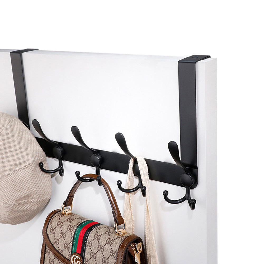 Stainless Steel Over The Door Hooks Durable Door Hangers for Kitchen Bathroom Bedroom