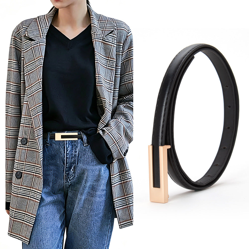 Vintage Womens PU Leather Casual Belt for 72 to 94cm Waist