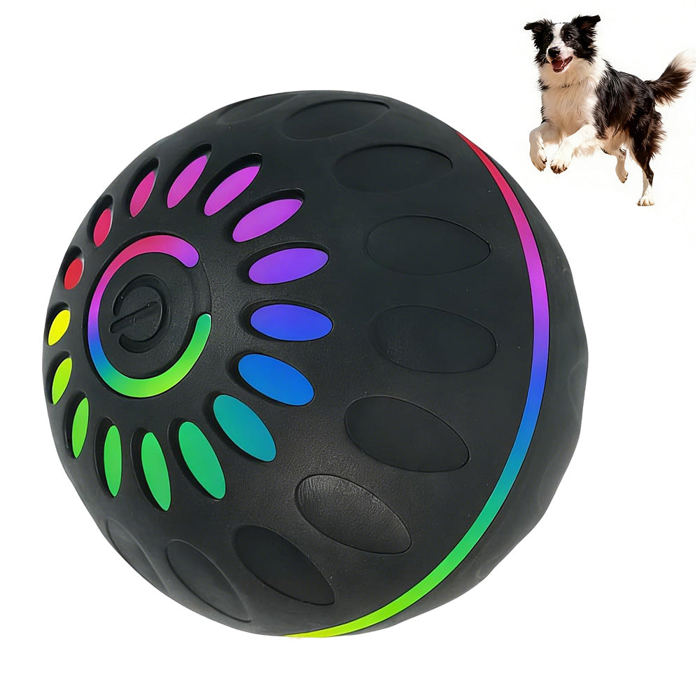 Interactive Dog Ball Toy Smart Moving Bouncing Dog Ball with LED Lights for Dogs Puppies