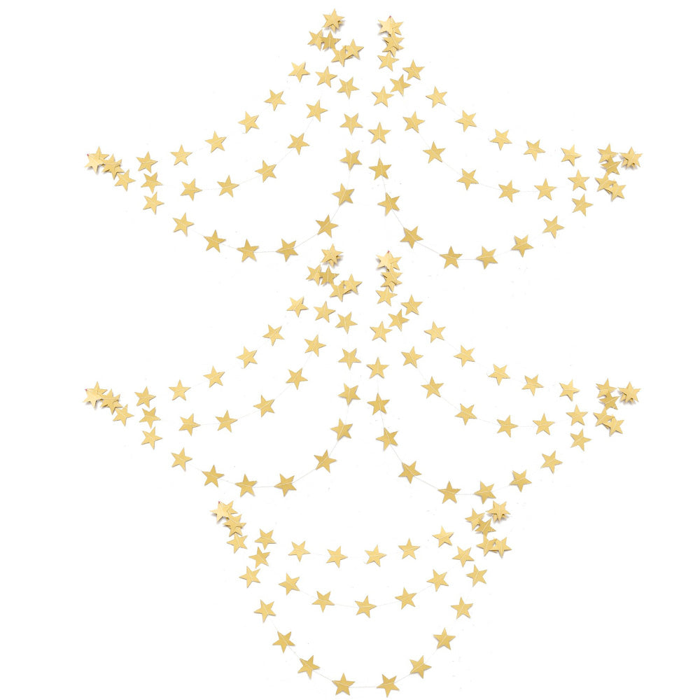 5 Pack 4m Thick Paper Star Garland Bunting Banners for Parties Weddings