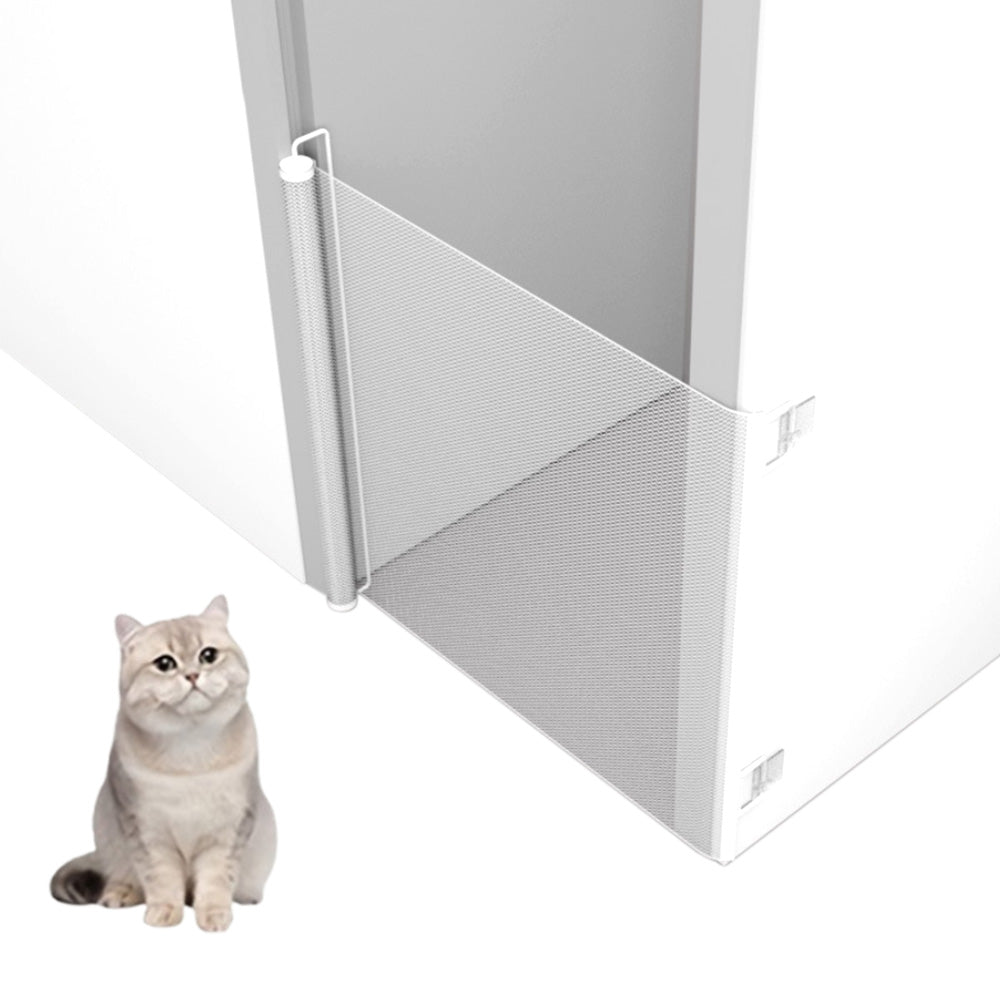 Retractable Dog Gate for Outdoor Staris Hallways Doorways No Drill