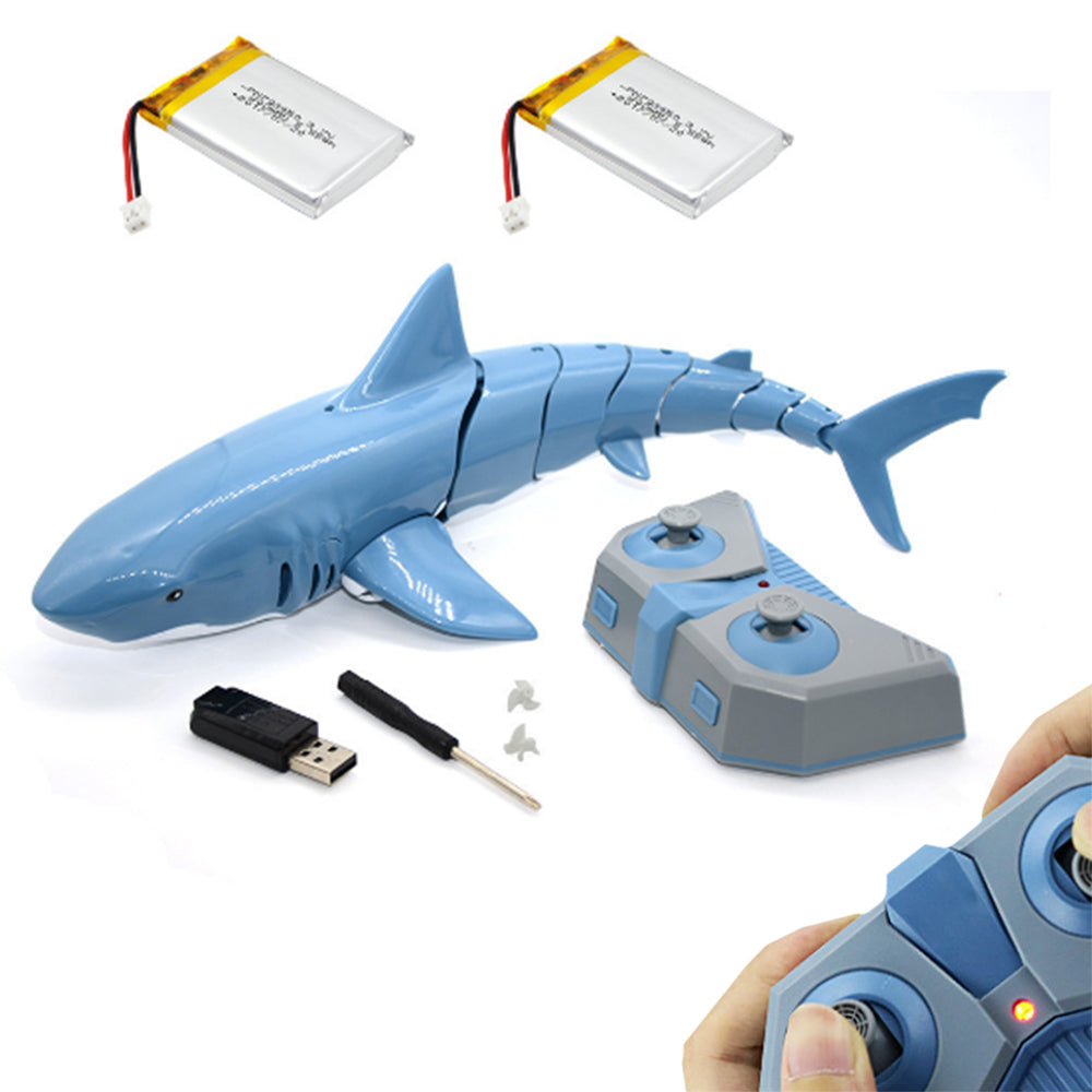 2.4G Remote Control 1:18 Scale High Simulation Shark Boat Toy for Pool Bathroom
