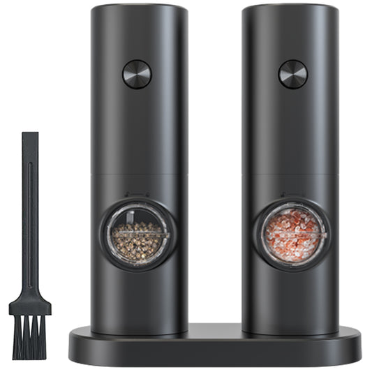 2Pcs Electric Salt And Pepper Grinder Set Automatic Salt Pepper Grinder Mill