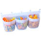 3 Compartment Horizontal Large Openings Bath Toy Organizer Hanging Mesh Shower Organizer