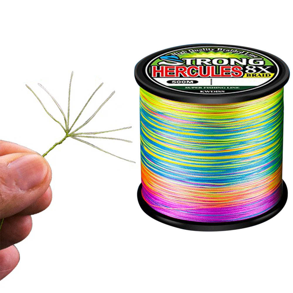 500m Multicolor PE Braided Fishing Line 8 Strands Braid Fishing Line