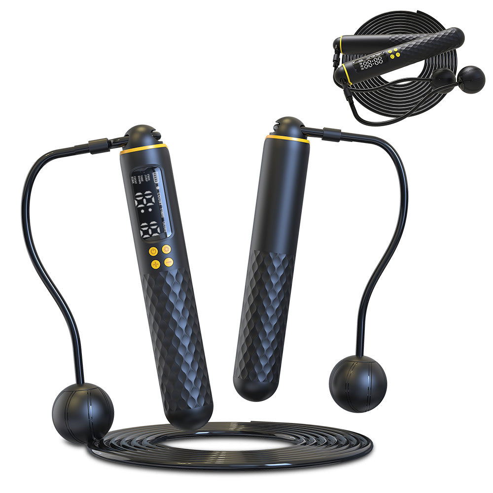 Detachable Smart Digital Jump Rope for Accurately Counts Jumps, Sets Goals and Monitors Progres