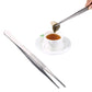 Silver Stainless Steel Long Food Tong Straight Tweezers Kitchen Tool