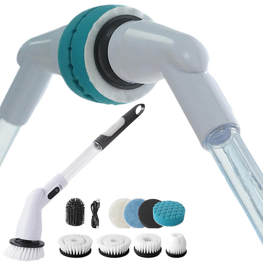 Electric Spin Scrubber with Replaceable Brush Heads Shower Cleaner Brush