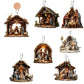 7Pcs 2D Christmas Nativity Scene Ornaments the Birth of Jesus Decor