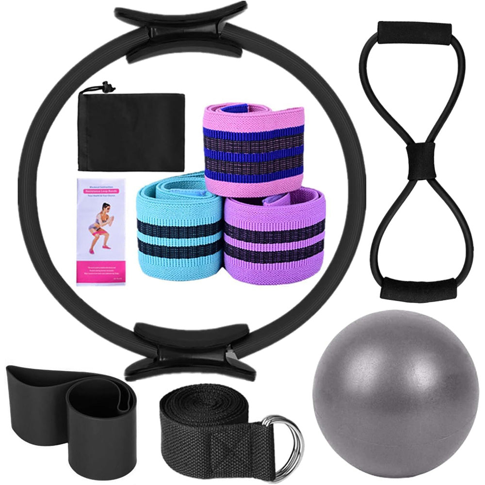 Yoga Set Pilates Essentials Kit For Women With Pilates Ring And Ball