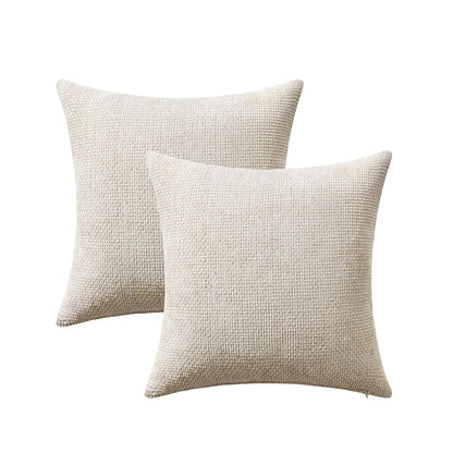 2 Pack Chenille Knit Throw Pillow Covers for Couch Bed