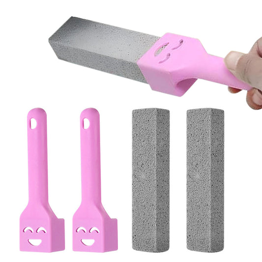 2PCS Pumice Stone With Handle For Cleaning Toilet Pools Household