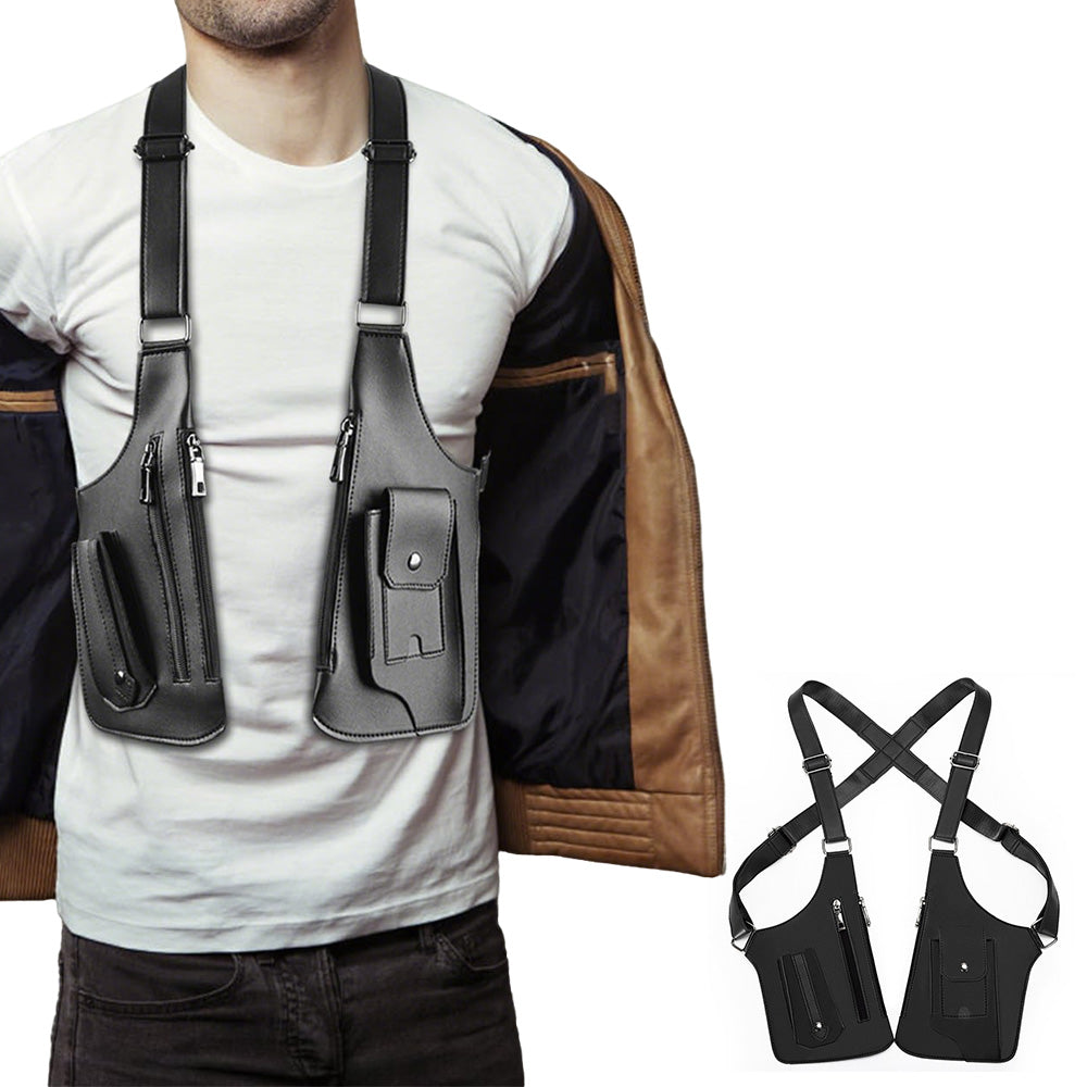 Outdoor Double Shoulder Armpit Bag with Multiple Pockets