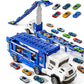 Large Dual Track Transporter Truck Toy Set with 6 Alloy Racing Cars