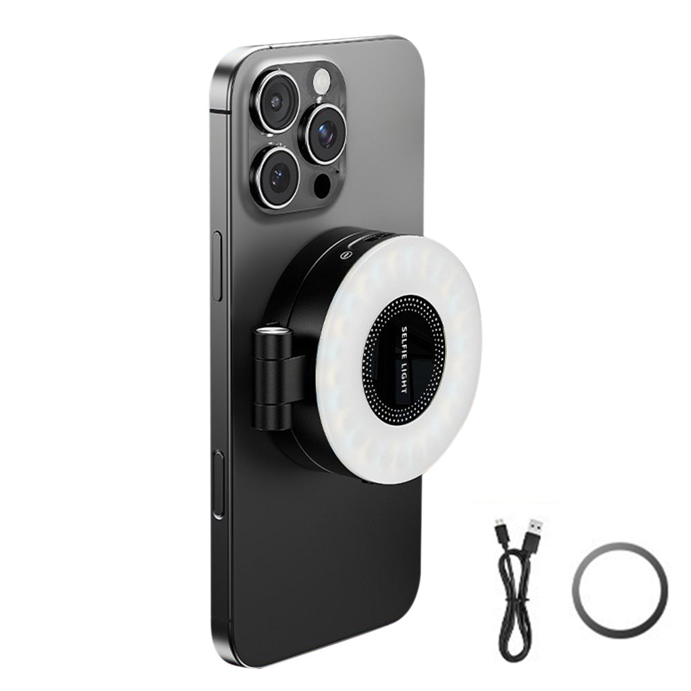 Phone Selfie Light Rechargeable Folding Phone Fill Light With Mirror
