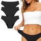 Period Swimwear Menstrual Leakproof Bikini Bottoms Low Waisted Swim Bottoms-Black
