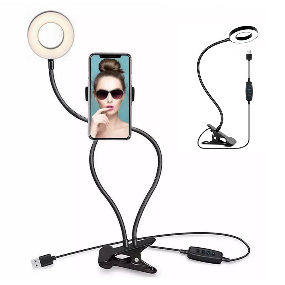 Desk Light USB LED Reading with Clip Dimmable Table Lamp Clip Bed Lamp