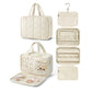 2Pcs Travel Toiletry Bag Jewelry Organizer Hanging Makeup Bag Trolley Belt