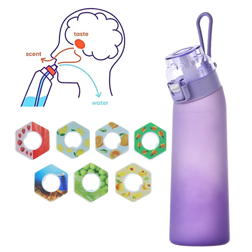 700ML Scent Water Bottle Leak Proof Sport Water Cup with 7 Fragrance Rings