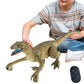 2.4G Dinosaur Toy Remote Control Walking Roaring Velociraptor