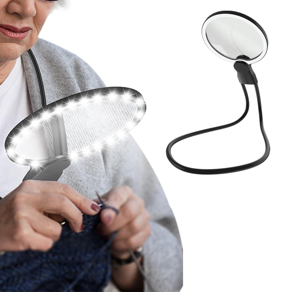 Magnetic Neck 3X Magnifier with Light for Reading