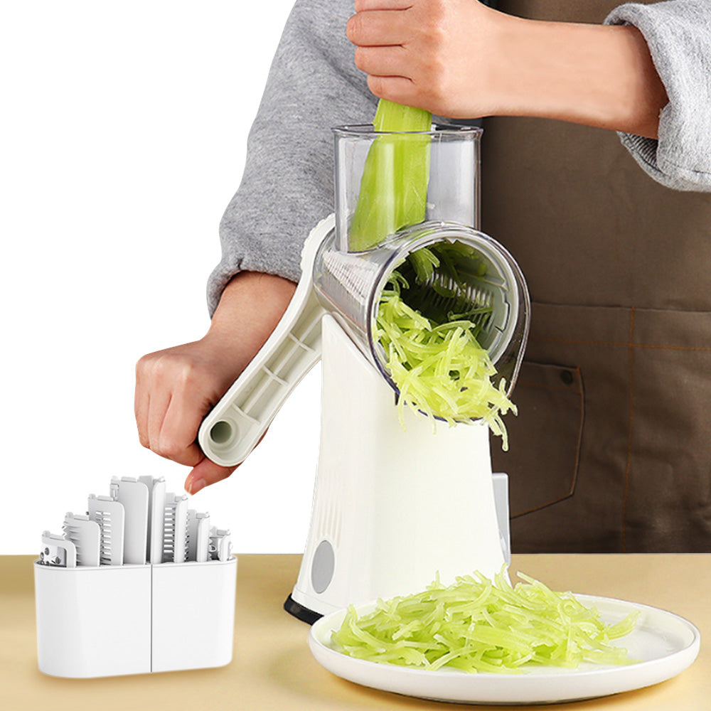 Kitchen Vegetable Fruit Slicer Cutter Shredder Food Manual Rotary Grater Chopper