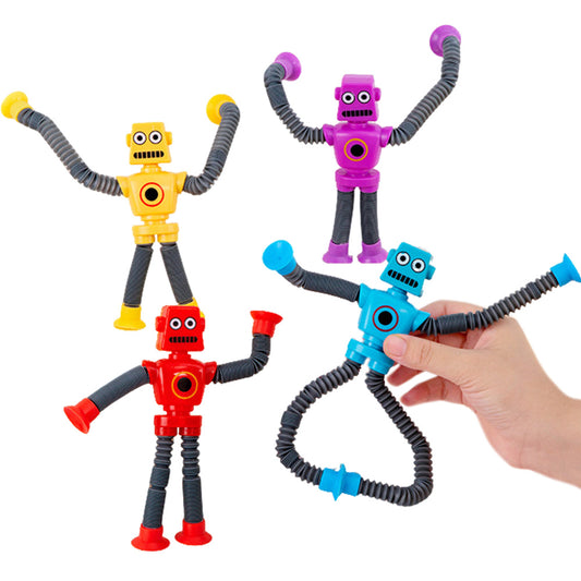 4Pcs Suction Cup Toys Pop Tubes Stretchy Sensory Fidget Toys