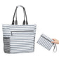 Beach Bag Large Foldable Sandproof Totes Bag With Zipper Beach Shoulder Bag