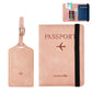 RFID Shield Passport Holder and Luggage Tag Set PU Leather Organizer