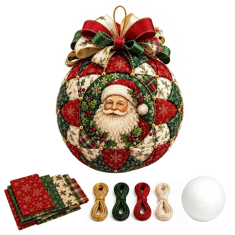 Adult Christmas Patchwork Ball DIY Ornament Craft Kit
