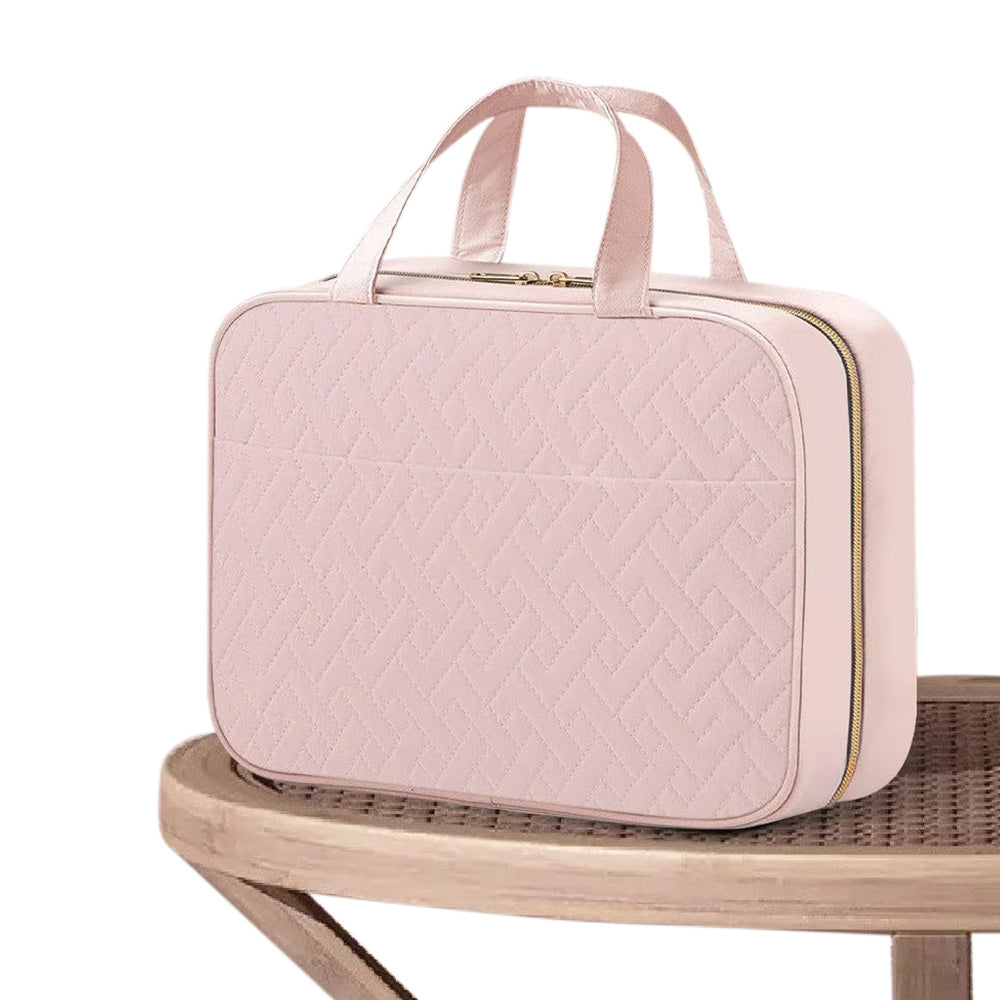 Travel Toiletry Bag with Waterproof Compartments and Hanging Hook