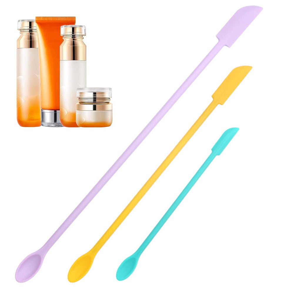 3Pcs Mini Spatula Silicone Spatula Set for Cosmetic Bottle and Kitchen Jar